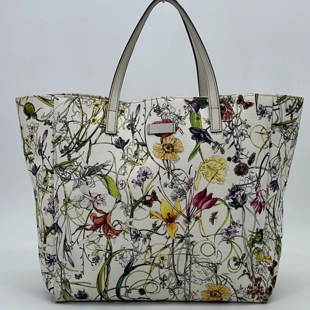 Gucci Floral Canvas Tote